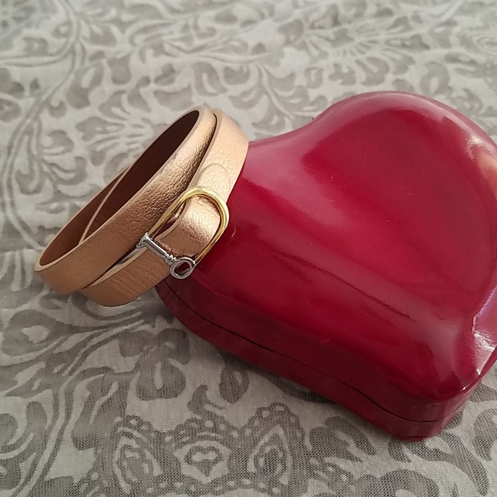 KEEP Collective rose gold/tan double keeper